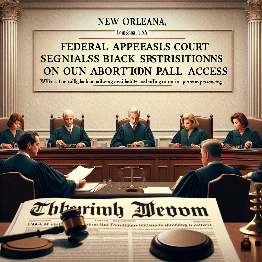 Federal Appeals Court Signals Restrictions on Abortion Pill Access