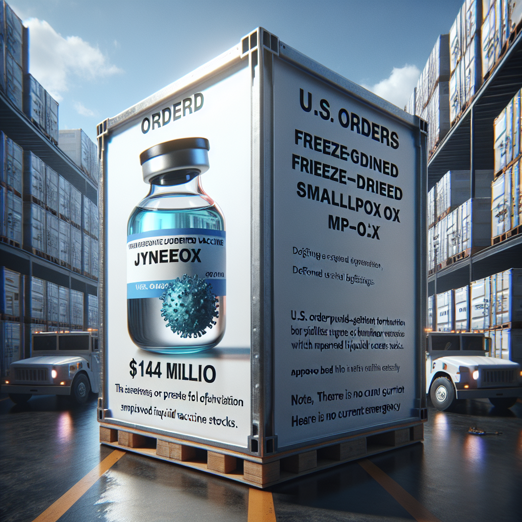 U.S. Orders Freeze-Dried Smallpox/Mpox Vaccine Stockpile