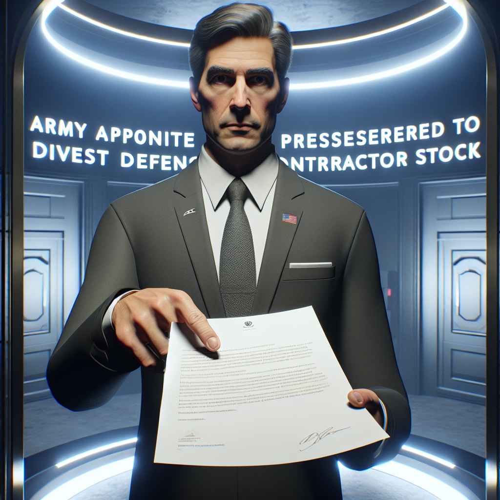 Trump Army Appointee Pressured to Divest Defense Contractor Stock