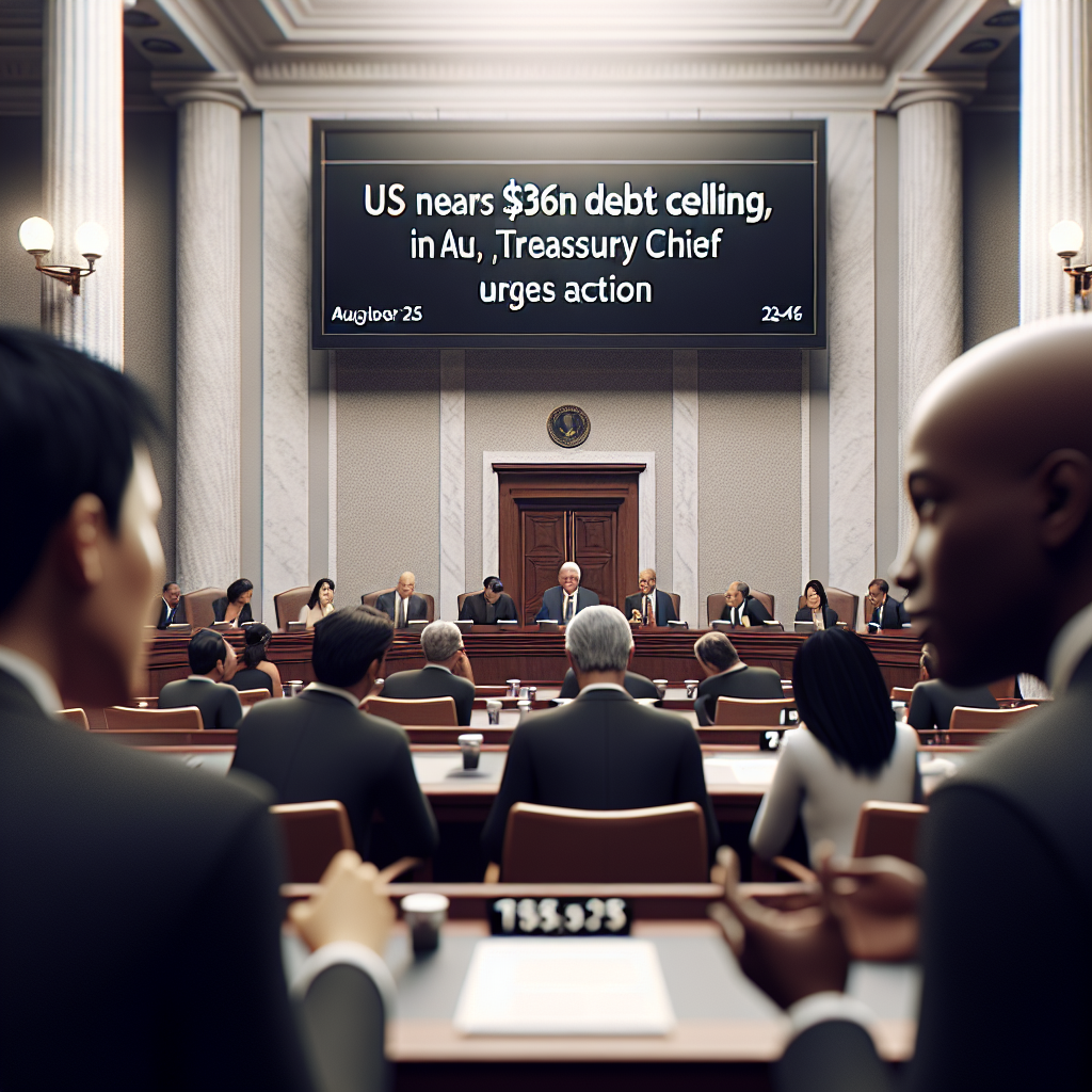 US nears $36 trillion debt ceiling in August, Treasury chief urges action
