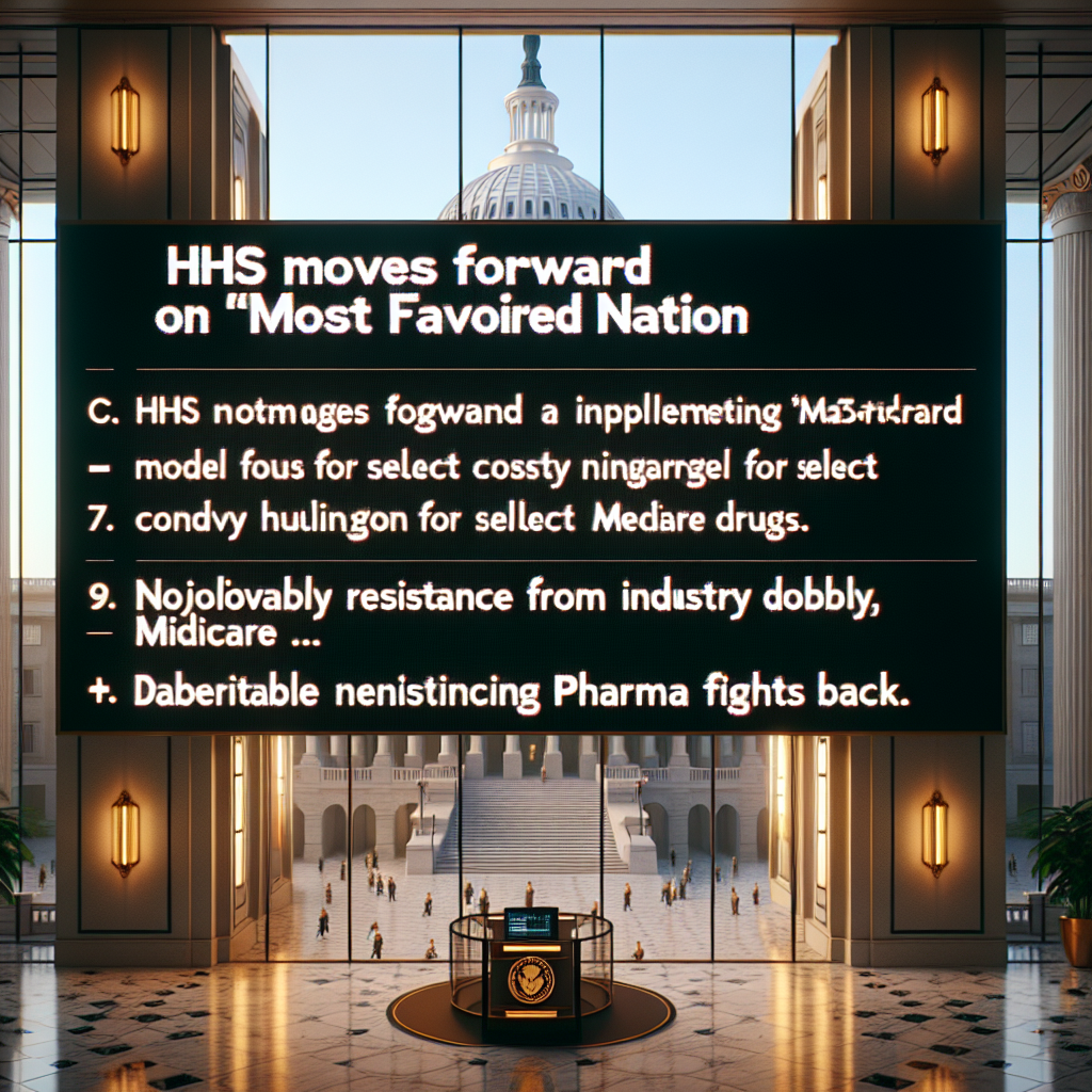 HHS Moves Forward on “Most Favored Nation” Drug Pricing; Pharma Fights Back