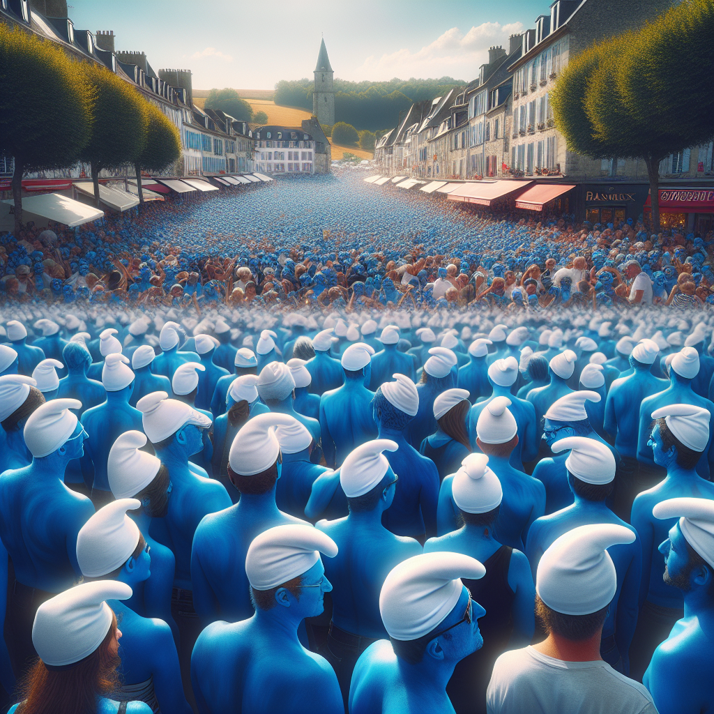 3,076 Smurfs Set World Record in France’s “Smurf Capital”