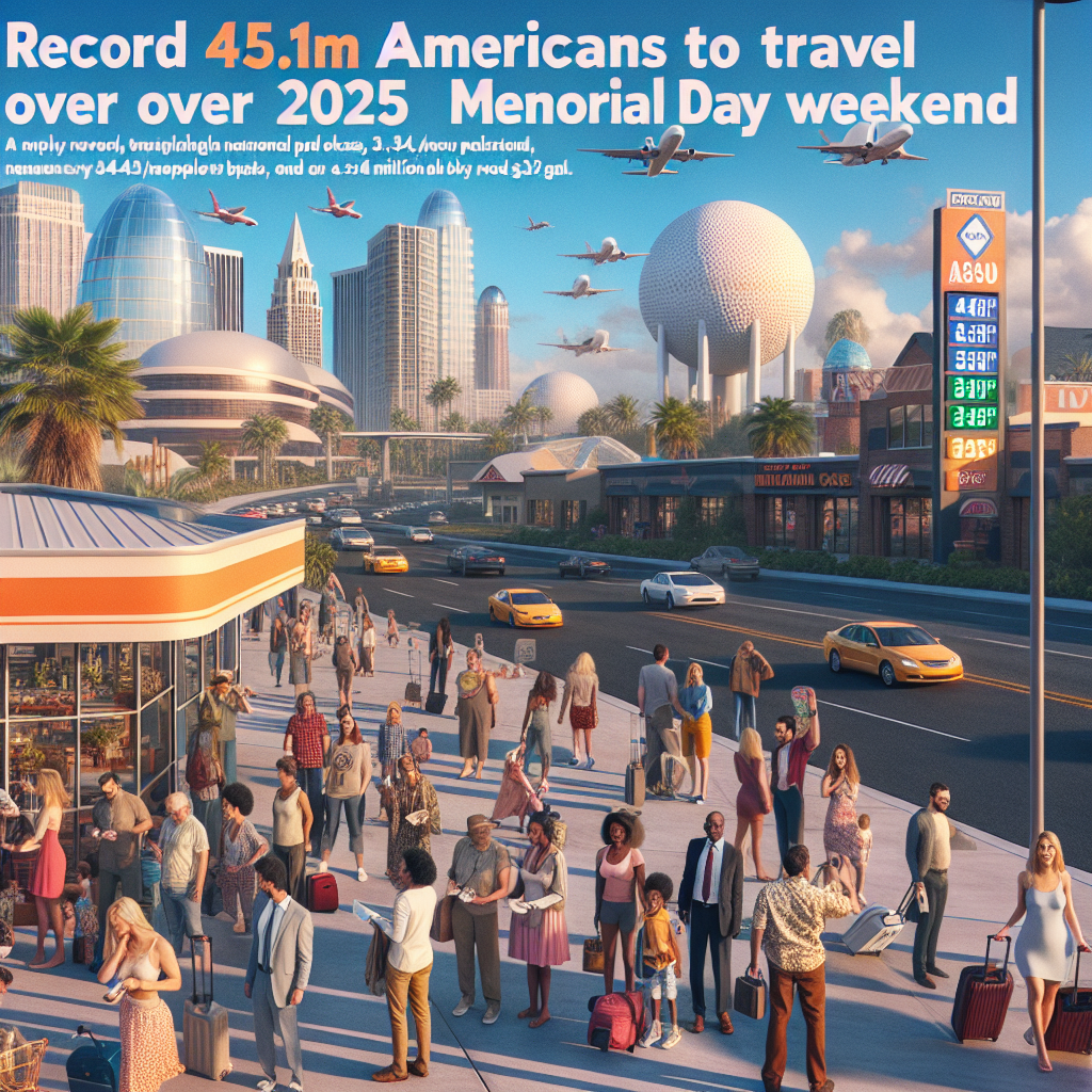 Record 45.1 Million Americans to travel over 2025 Memorial Day weekend