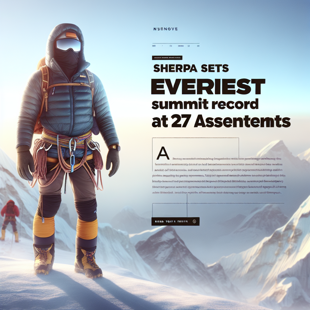 Sherpa Kami Rita Sets Everest Summit Record at 27 Ascents
