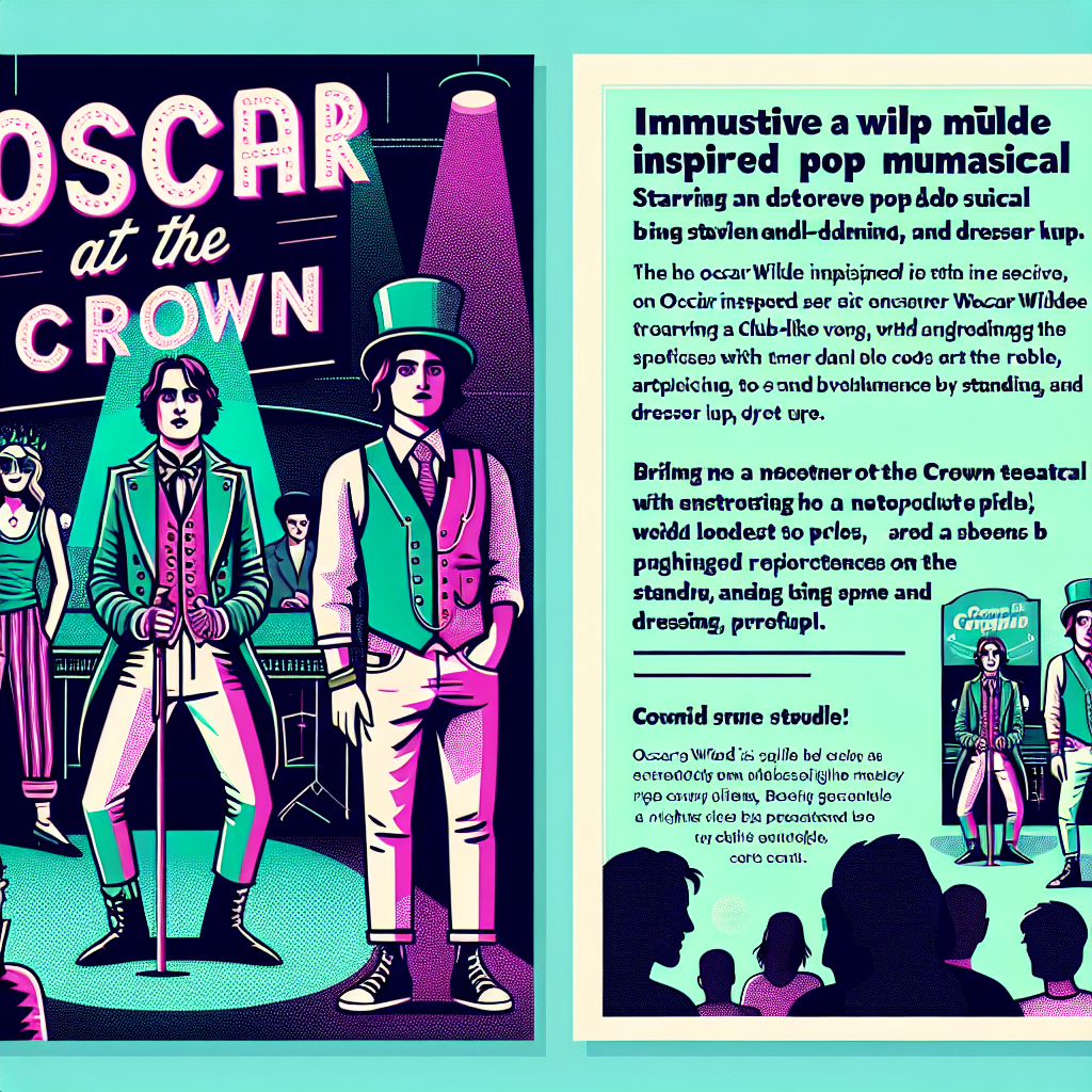 Immersive Oscar Wilde pop musical “Oscar at The Crown” brings a nightclub vibe to London theater