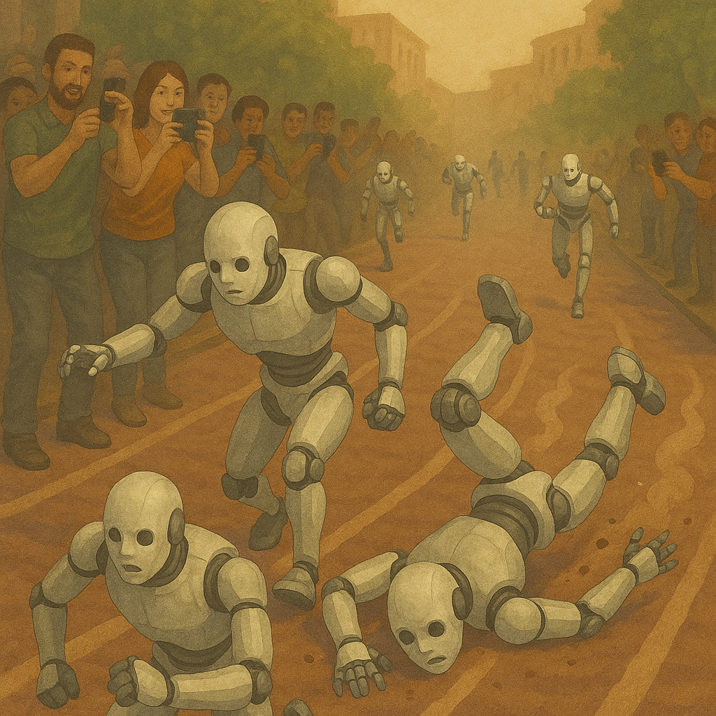 Robots Stumble in Beijing Half-Marathon