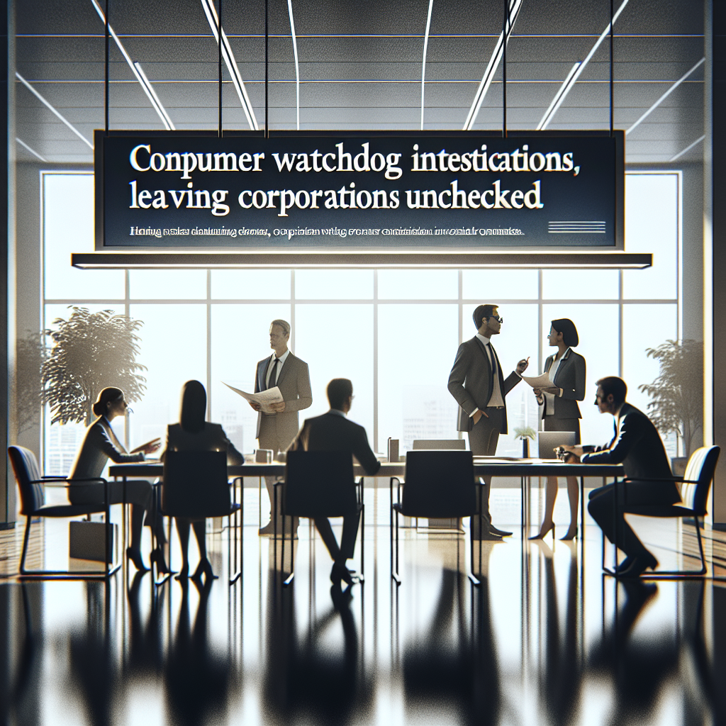Consumer Watchdog Halts Investigations, Leaving Corporations Unchecked