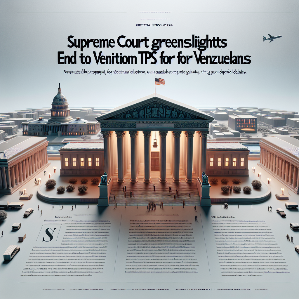 Supreme Court Greenlights End to TPS for Venezuelans