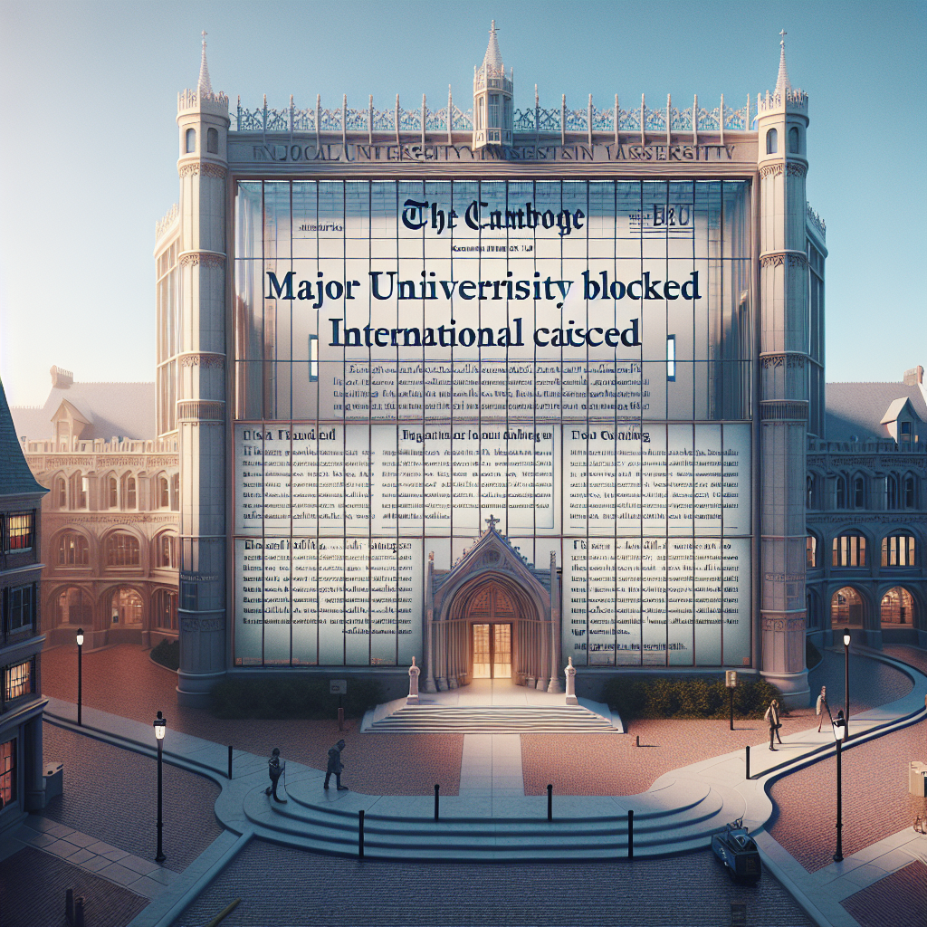 Trump Administration Blocks Harvard University from Enrolling International Students