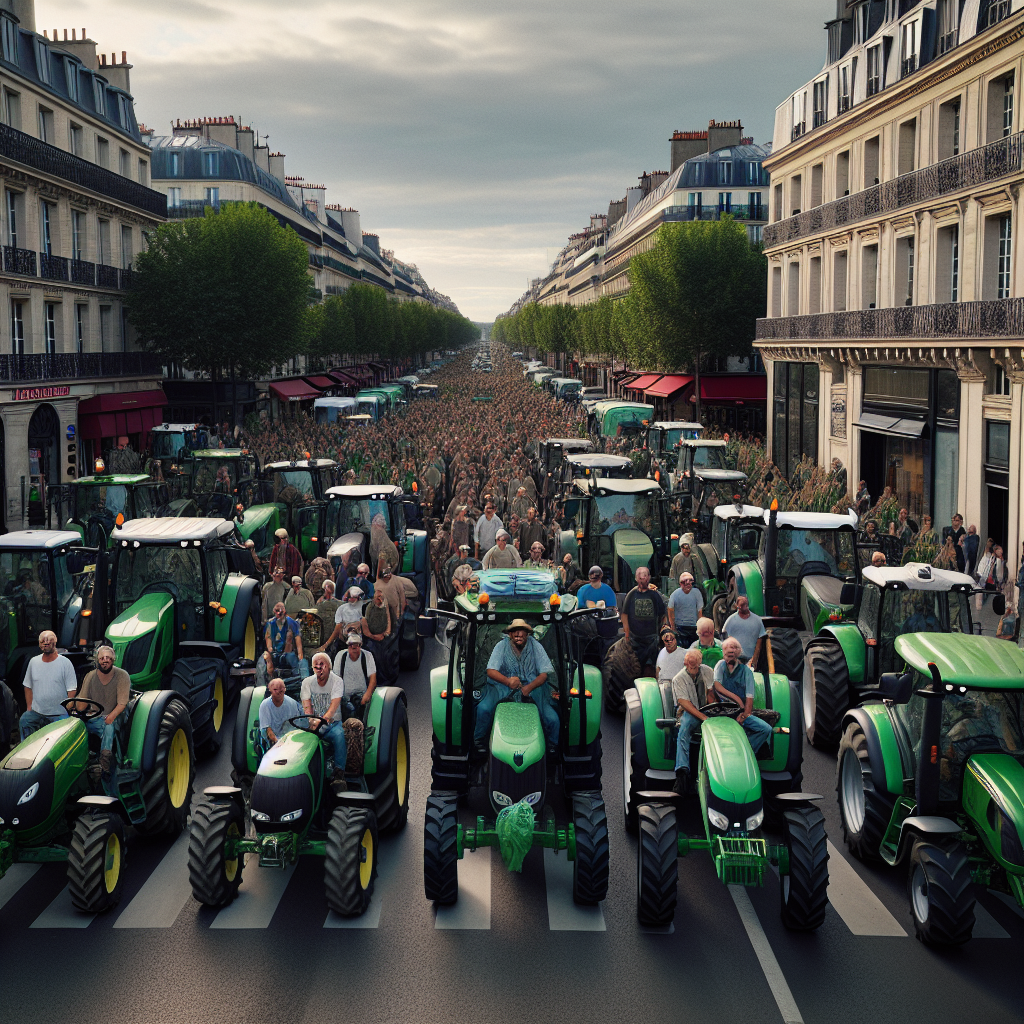French Farmers’ “Green Law” Protest Brings Tractors to Paris Streets