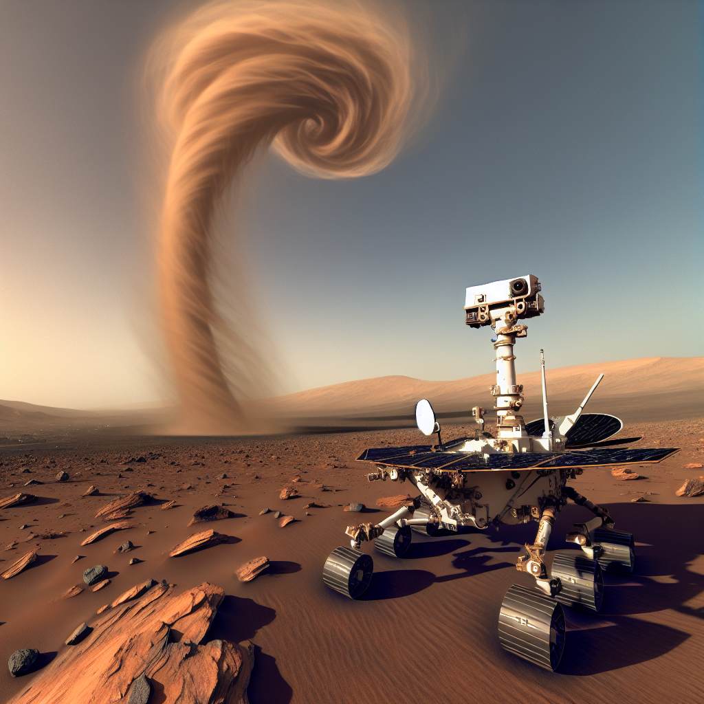 Mars Rover’s Selfie Surprise – NASA’s Perseverance Captures Dust Devil in Martian Sky